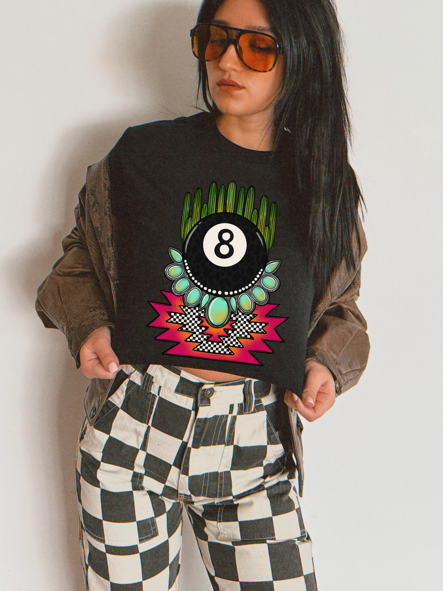 Leopard 8 ball Tee