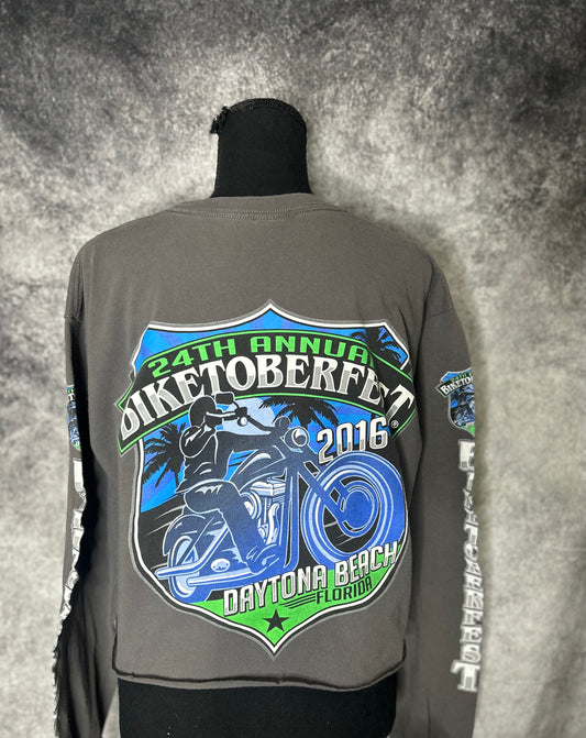 2016 Daytona Biketoberfest Long-sleeve cropped tee-size Large