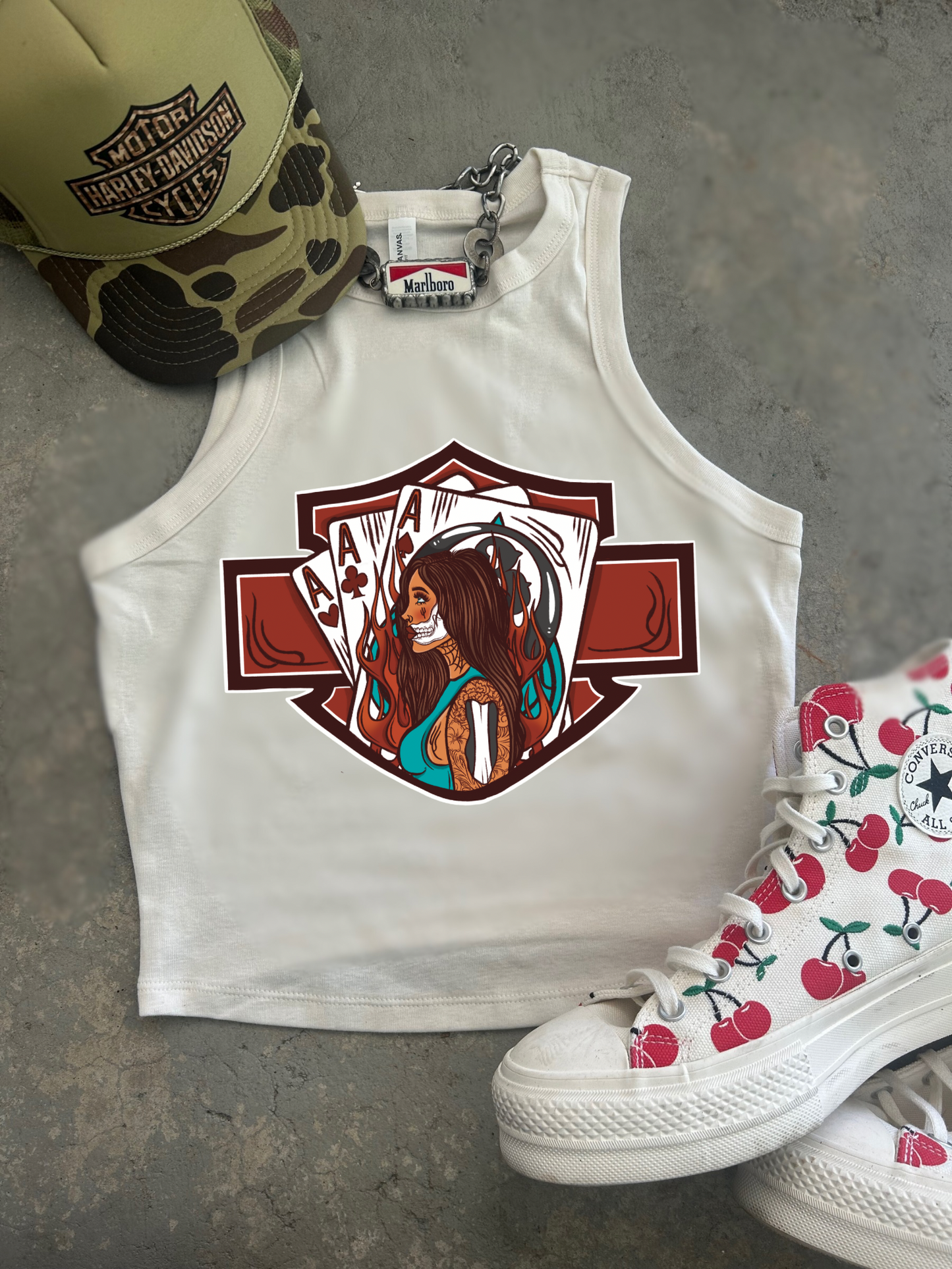 Play the Game Ribbed Racer Tank