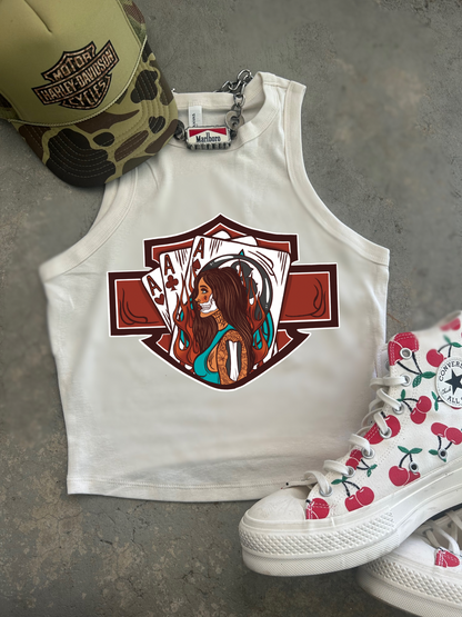 Play the Game Ribbed Racer Tank