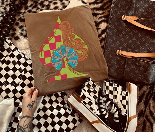 Checkered Spade Tee