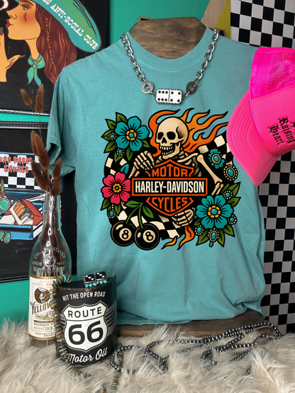 Floral skull HD Tee