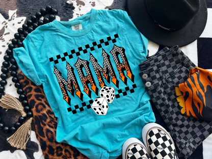 Checkered Mama Tee