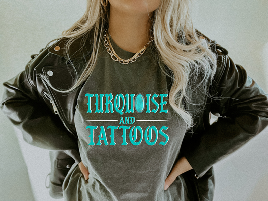 Turquoise and tattoos Tee
