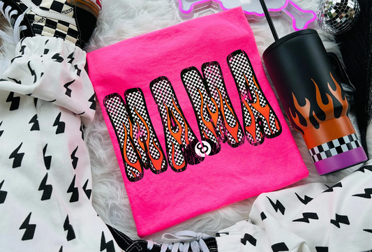 Checkered Mama Tee