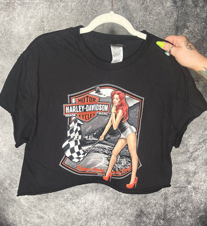 2019 Pinup Harley Crop Tee-size large