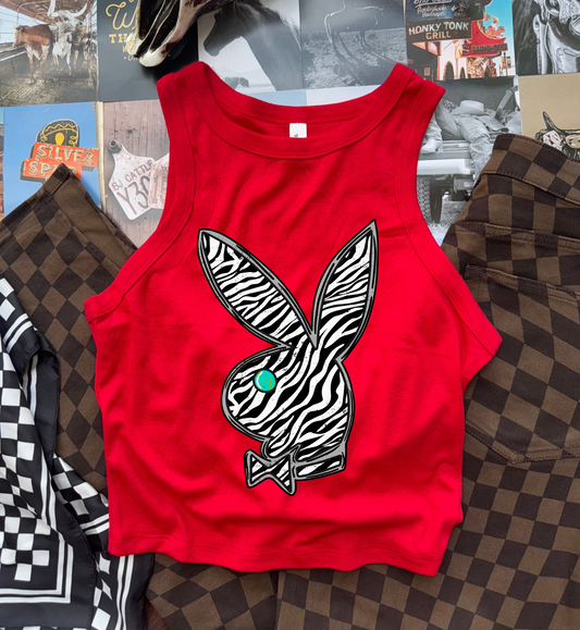 Zebra Playboy Rib Tank