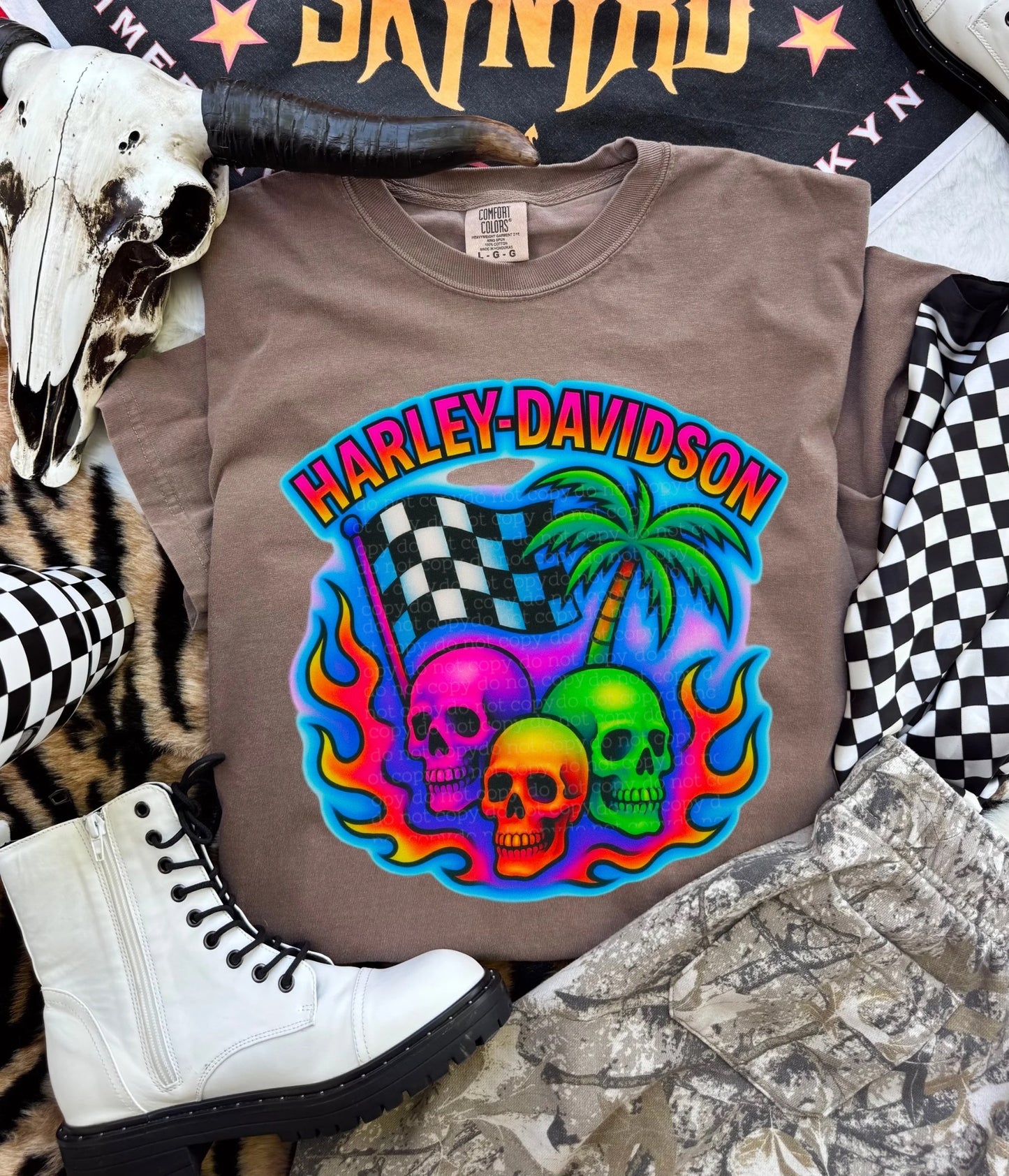 Airbrush HD skull Tee