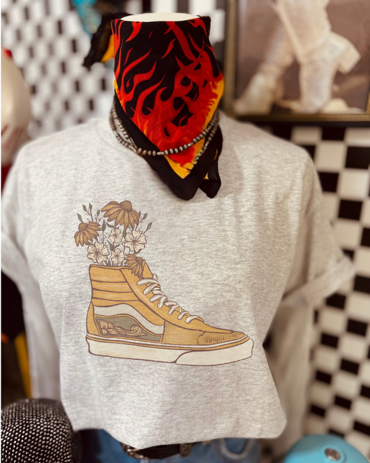 Floral off the wall tee