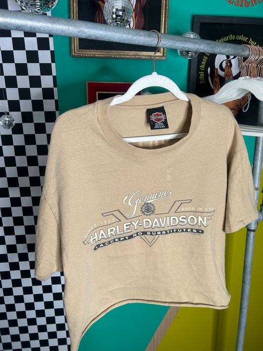 Vintage 1996 Harley Alaska cropped tee-XL