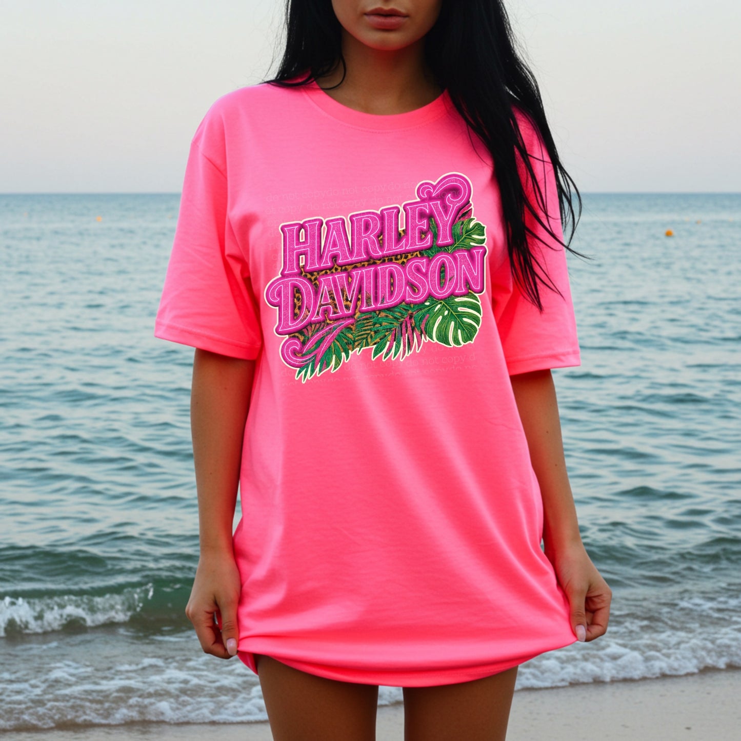 Floral Harley tee