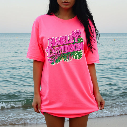 Floral Harley tee