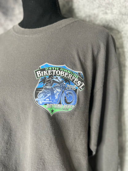 2016 Daytona Biketoberfest Long-sleeve cropped tee-size Large