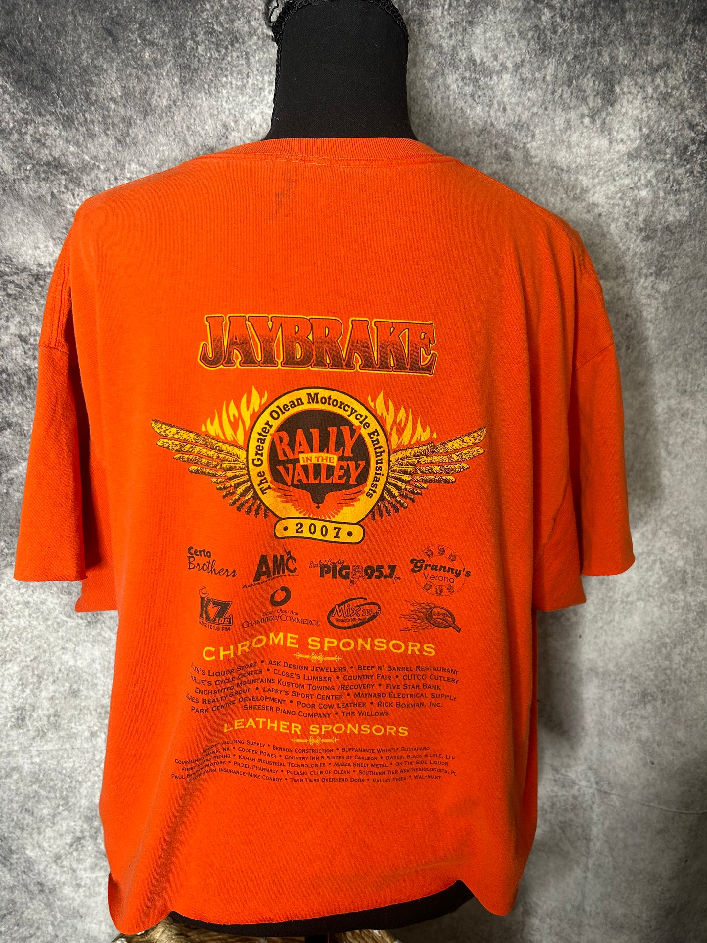 2007 rally in the valley tee cropped tee-size XL