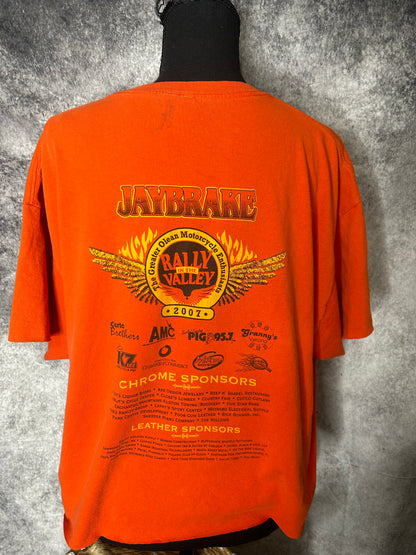 2007 rally in the valley tee cropped tee-size XL