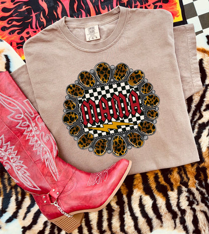 Checkered Mama Tee