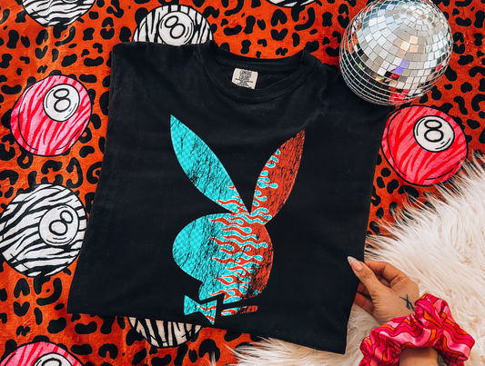Neon blue/red PB Tee