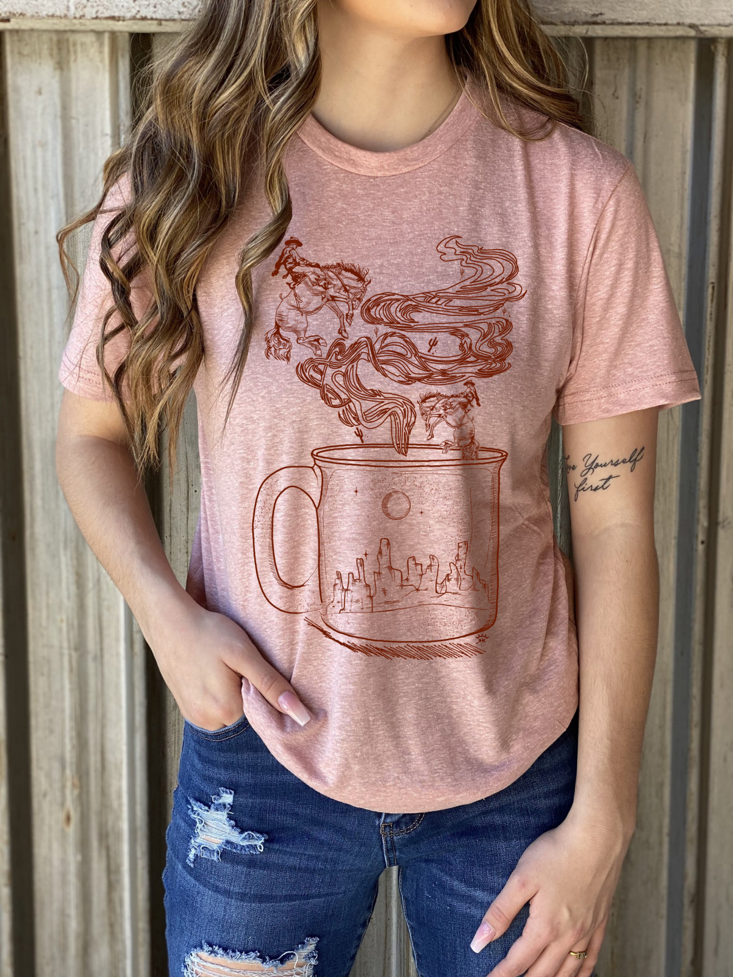 Cowboy coffee tee