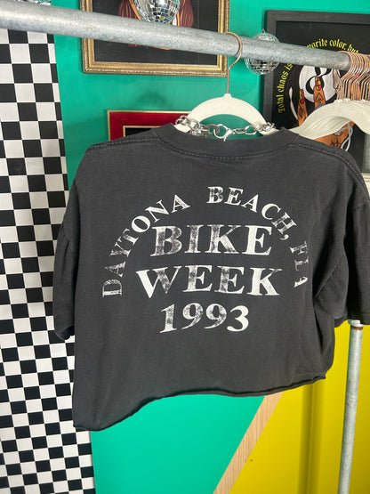 Vintage 1993 Daytona Bike week cropped tee-size Large