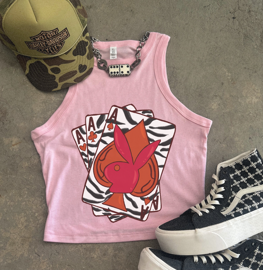 PB cards Ribbed Racer Tank