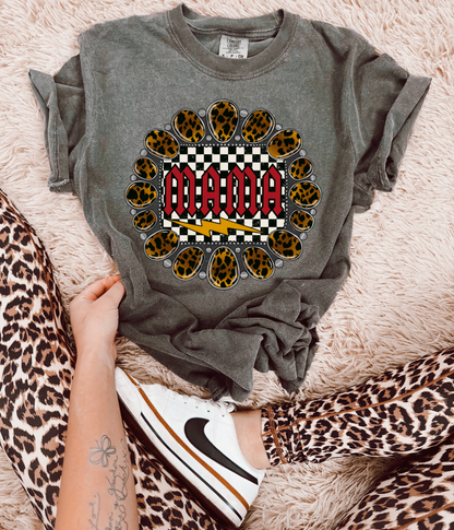 Checkered Mama Tee