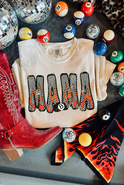 Checkered Mama Tee