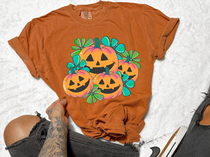 Turquoise Pumpkins Tee
