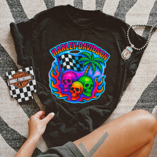 Airbrush HD skull Tee