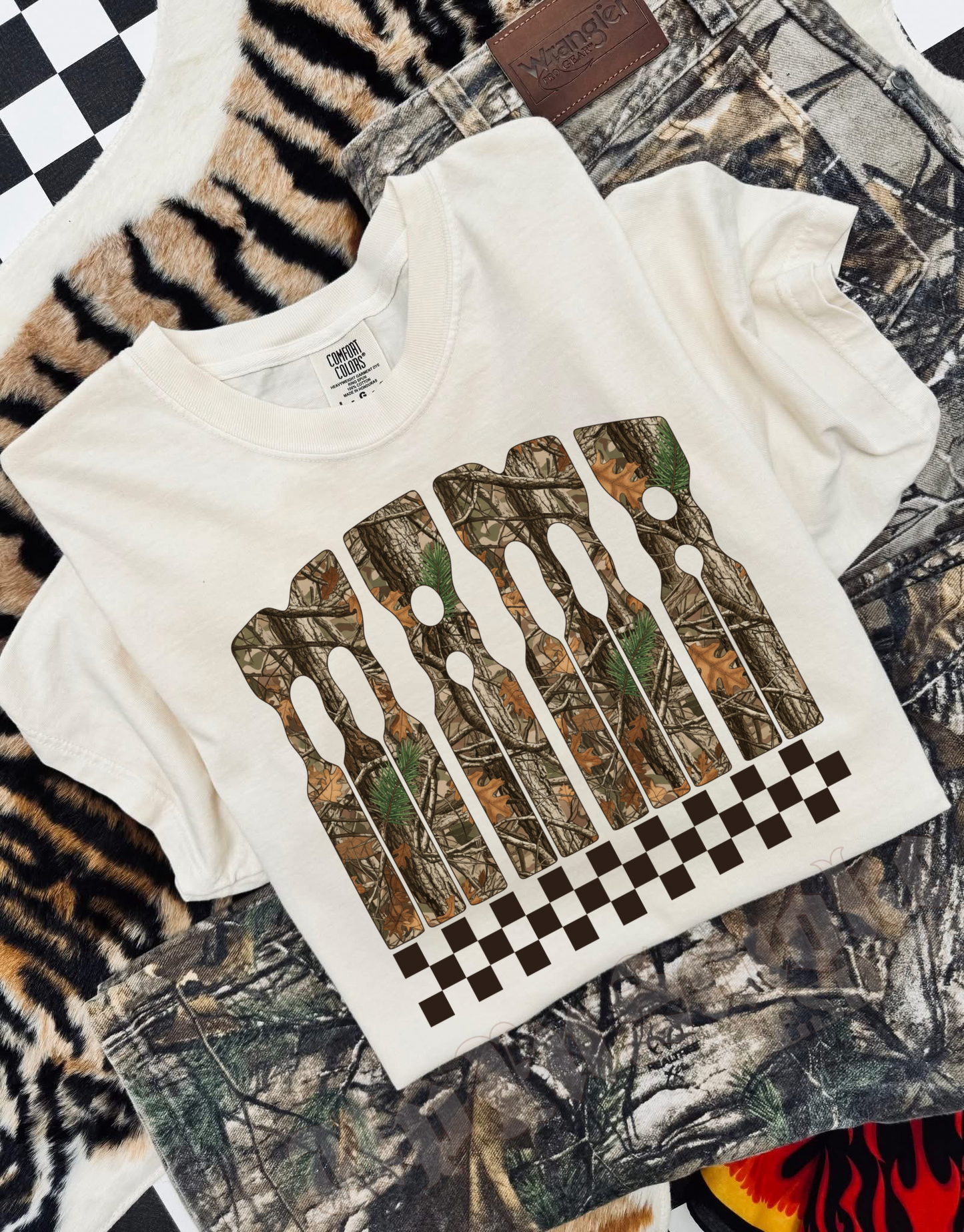 Camo Mama Checkered Tee