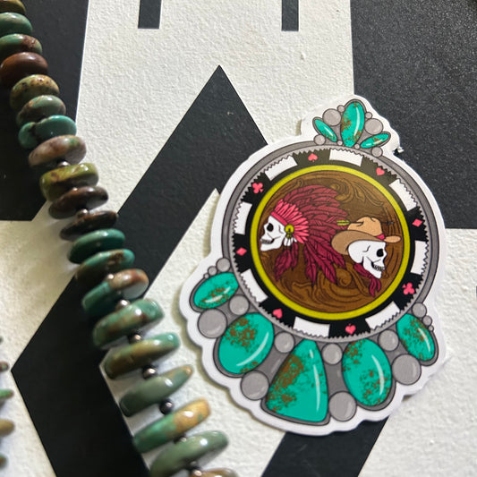 Poker chip sticker