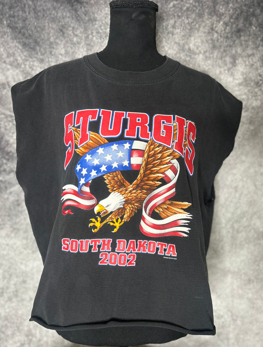 2002 vintage Sturgis Cropped muscle tank-size 2x
