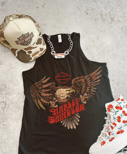 HD eagle full length Racer Tank