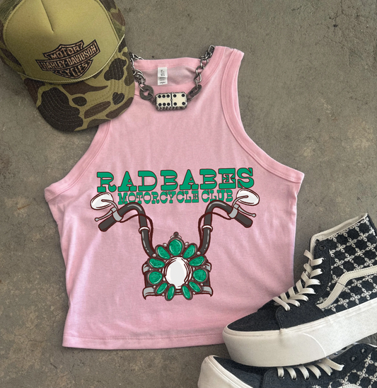Rad Babes Moto Ribbed Racer Tank