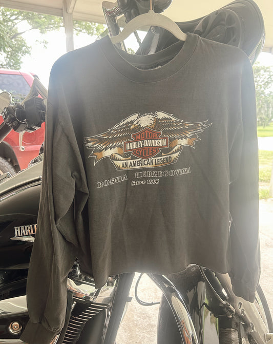 Vintage 90s Longsleeve Harley Tee-size large