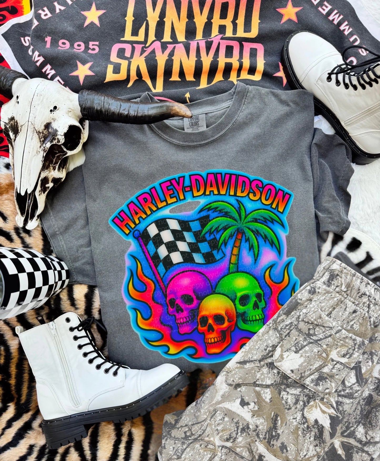 Airbrush HD skull Tee