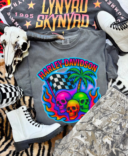 Airbrush HD skull Tee