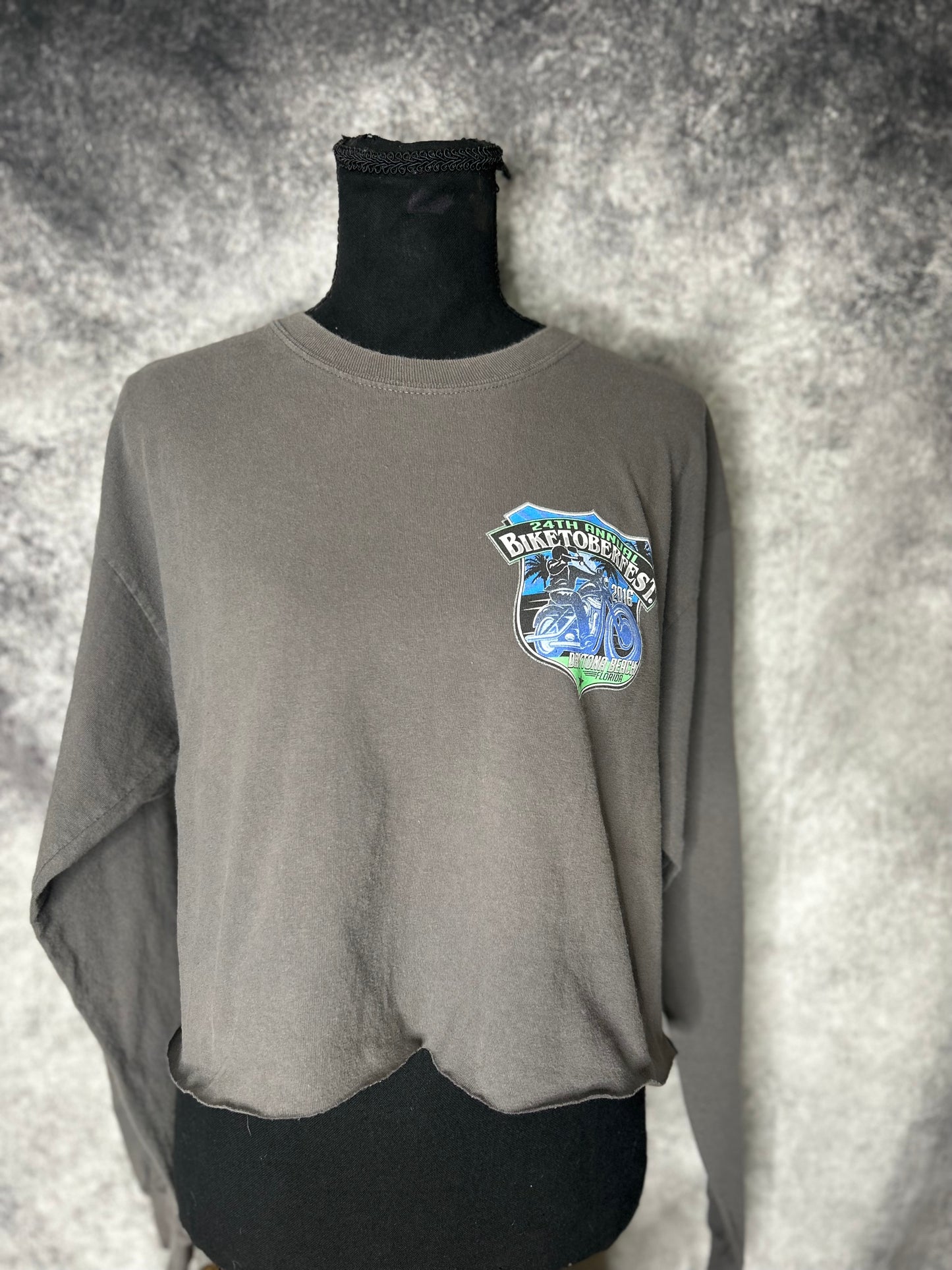 2016 Daytona Biketoberfest Long-sleeve cropped tee-size Large