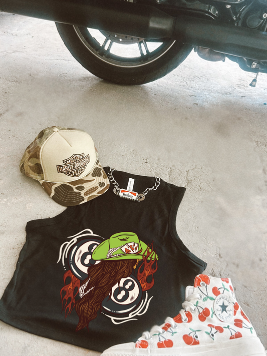 Lucky You Ribbed Racer Tank