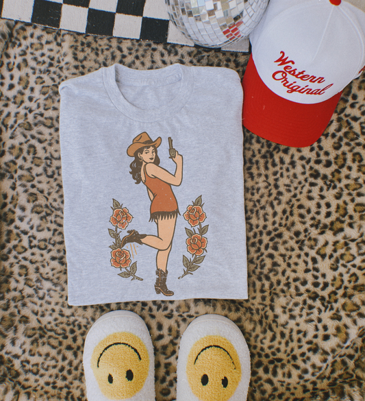 Pistol cowgirl Sublimation Tee