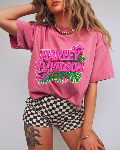 Floral Harley tee