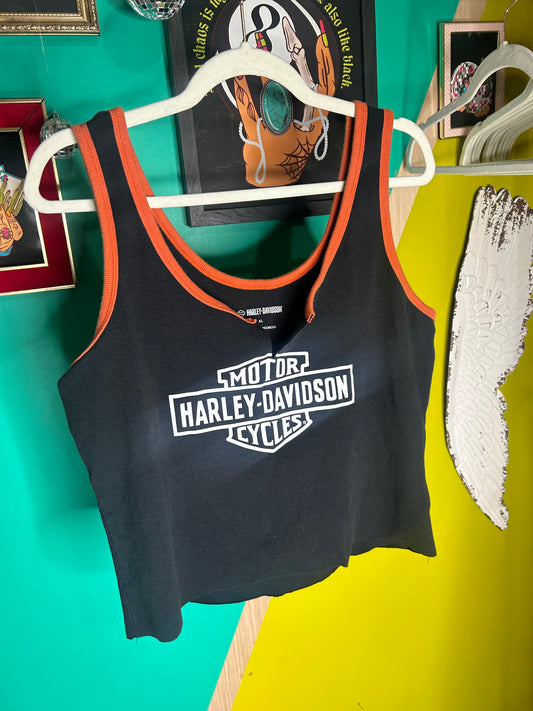 Vintage Cropped Harley Tank-size XL