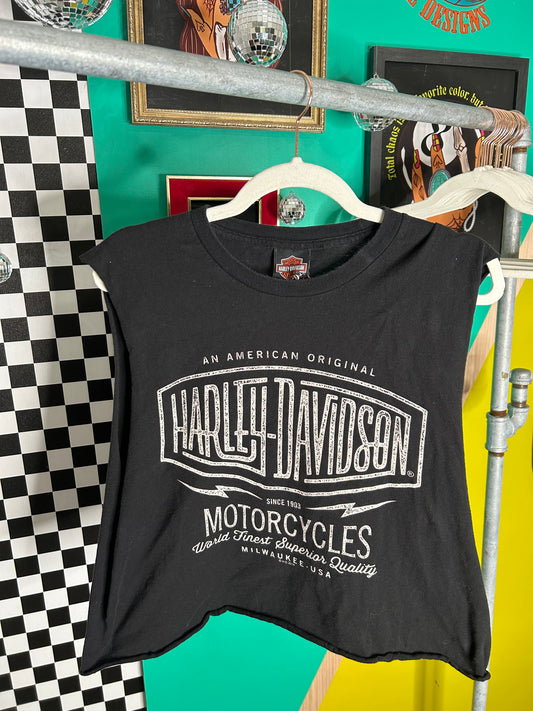2018 cropped harley muscle tank size large