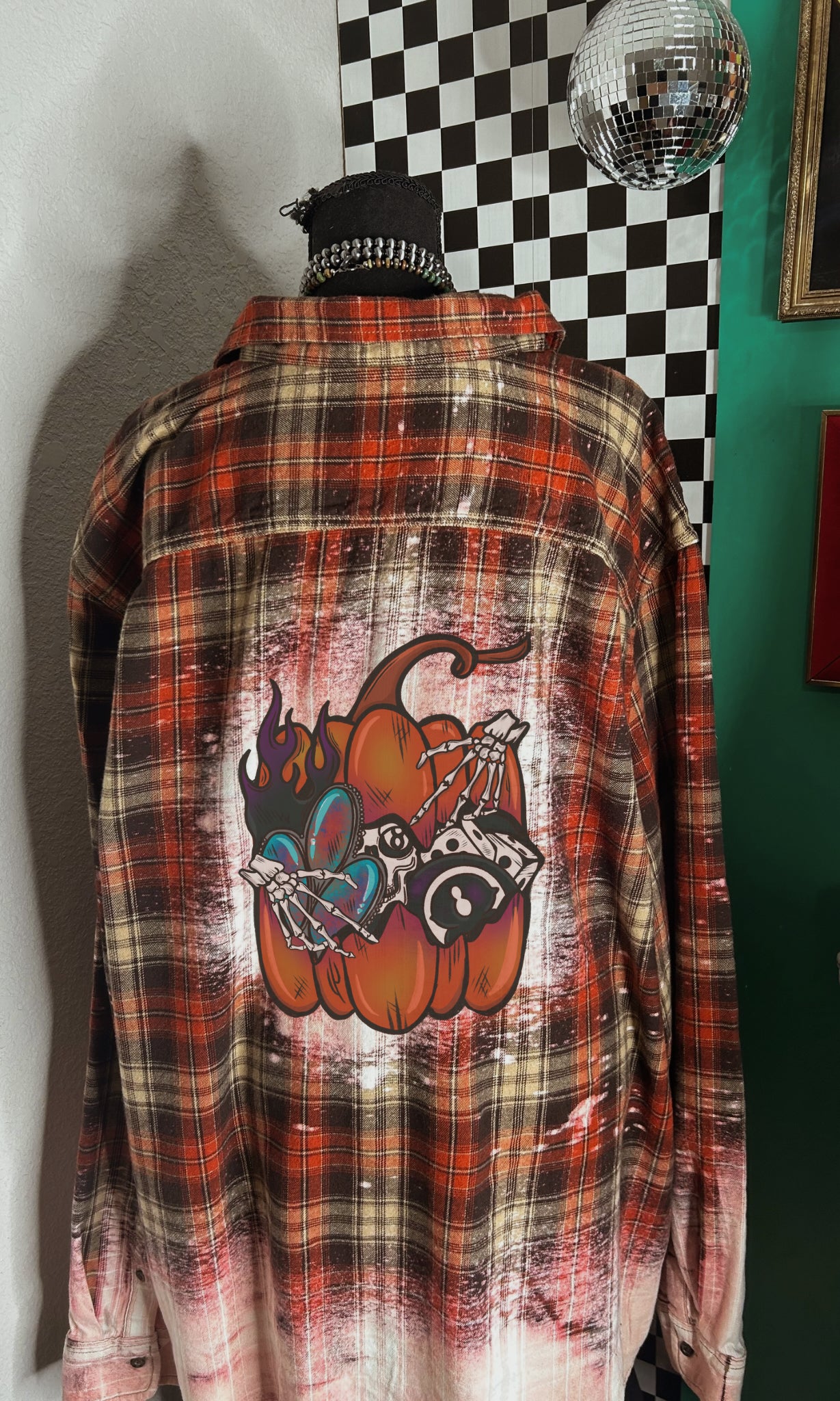 Grunge Pumpkin Flannel