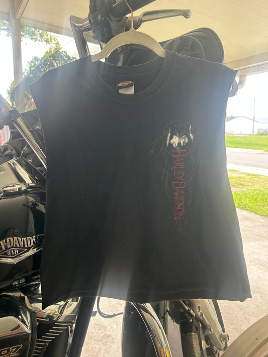 Vintage 2004 Harley Cropped Muscle tank-size medium