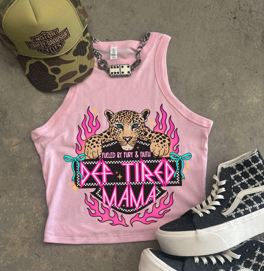 Def Tired Ribbed Racer Tank