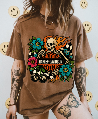 Floral skull HD Tee