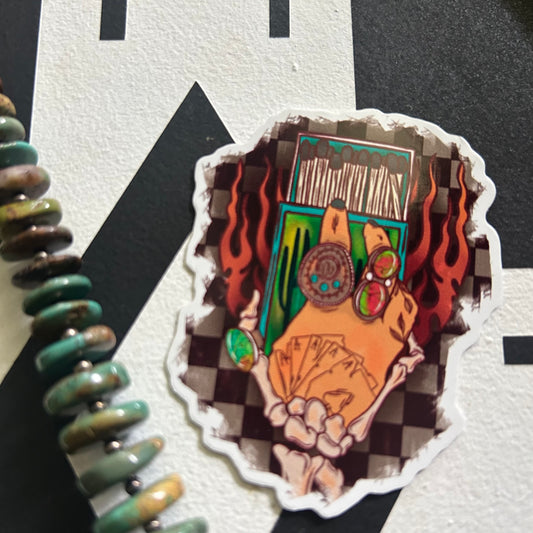 Burn it sticker