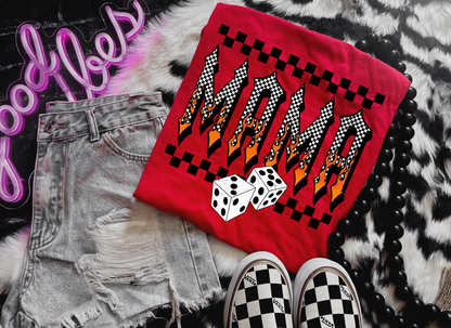 Checkered Mama Tee