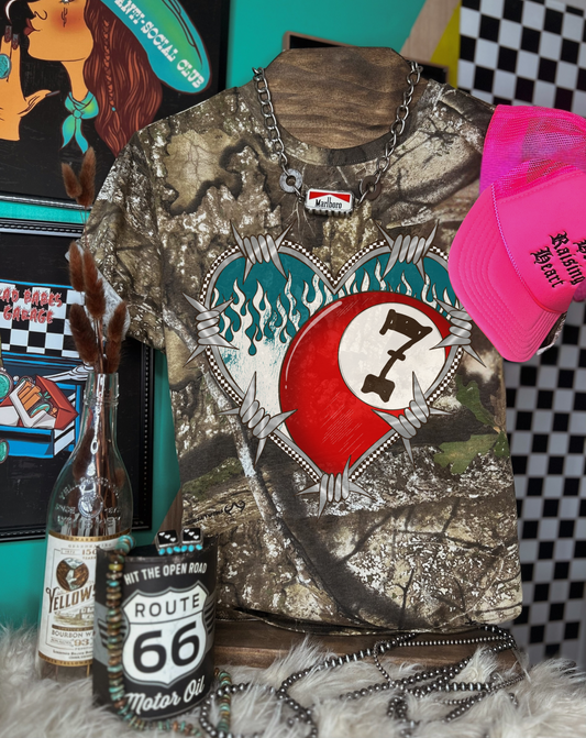 Barbwire Heart Camo Tee