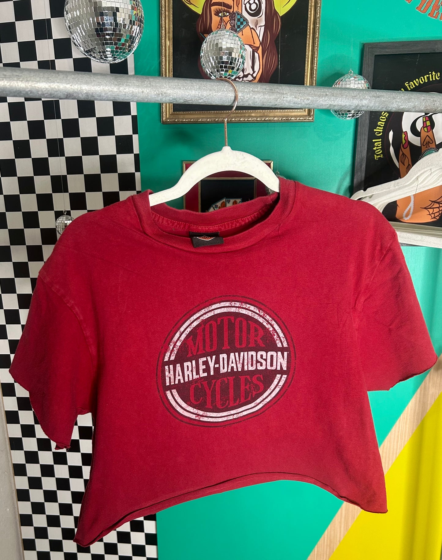 2010 Harley cropped tee-size Large